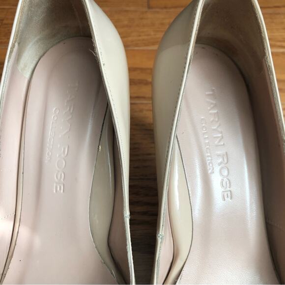 TARYN ROSE COLLECTION Gabriela Patent Nude Neutral Pumps Women’s Size 8M - Picture 4 of 13